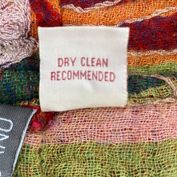 Handmade Anu XL Colorful Wool open Vest Embroidered Floral Design Fringe boho - Picture 6 of 12